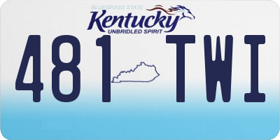 KY license plate 481TWI