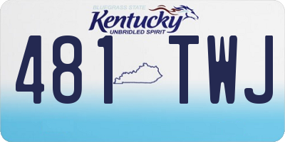 KY license plate 481TWJ