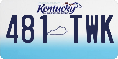 KY license plate 481TWK