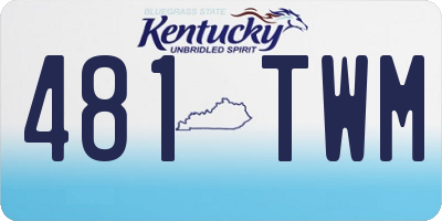 KY license plate 481TWM