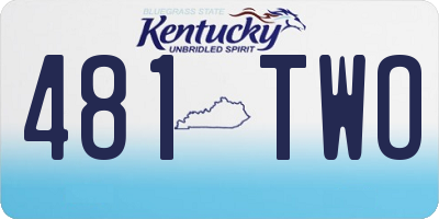 KY license plate 481TWO