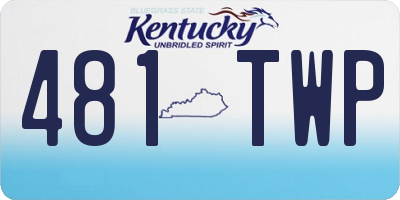 KY license plate 481TWP