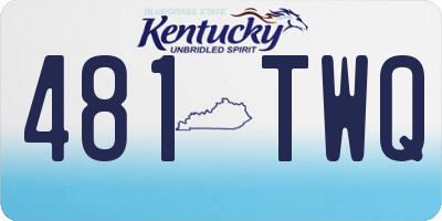 KY license plate 481TWQ