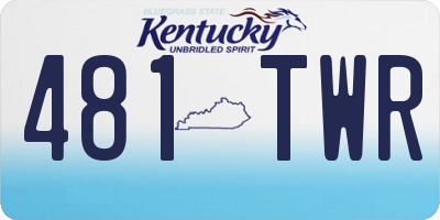 KY license plate 481TWR