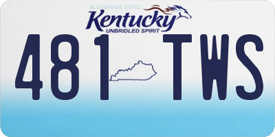 KY license plate 481TWS
