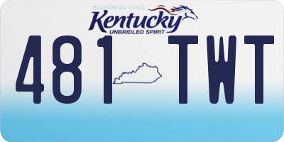 KY license plate 481TWT