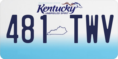 KY license plate 481TWV