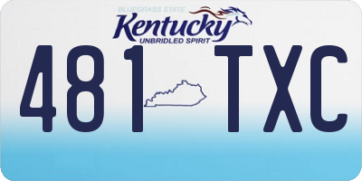 KY license plate 481TXC