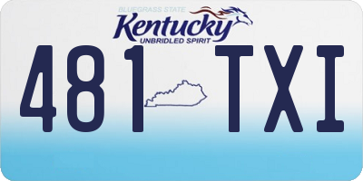 KY license plate 481TXI