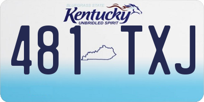 KY license plate 481TXJ