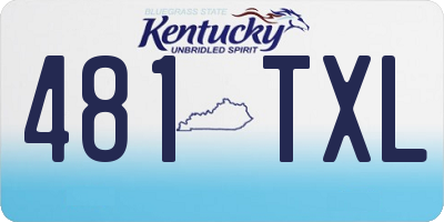 KY license plate 481TXL