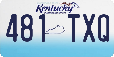 KY license plate 481TXQ