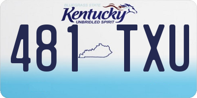 KY license plate 481TXU