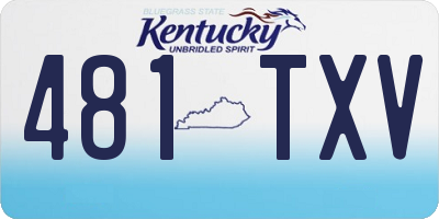 KY license plate 481TXV