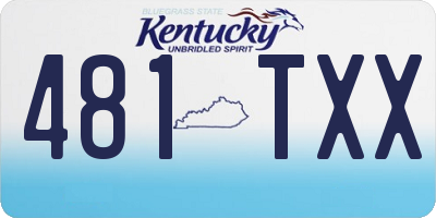 KY license plate 481TXX