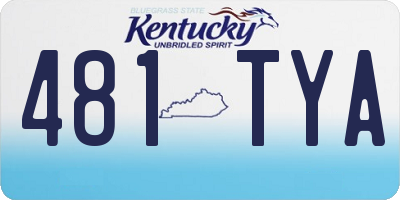 KY license plate 481TYA