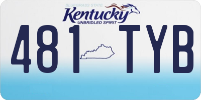 KY license plate 481TYB