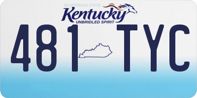 KY license plate 481TYC