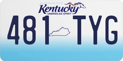 KY license plate 481TYG