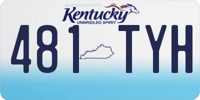 KY license plate 481TYH