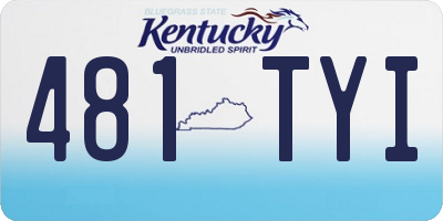 KY license plate 481TYI