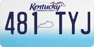 KY license plate 481TYJ
