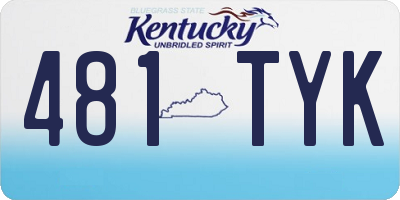 KY license plate 481TYK