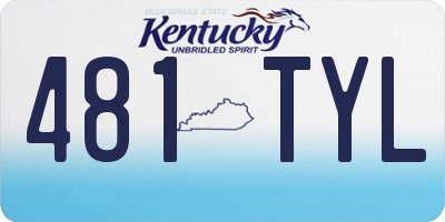 KY license plate 481TYL