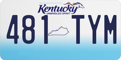 KY license plate 481TYM