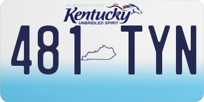 KY license plate 481TYN