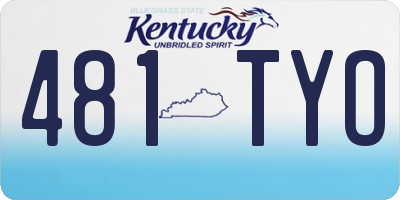 KY license plate 481TYO