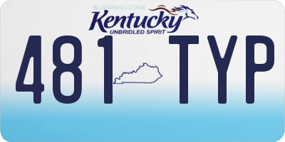 KY license plate 481TYP
