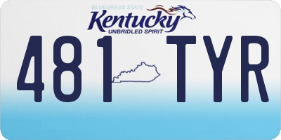 KY license plate 481TYR