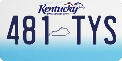 KY license plate 481TYS