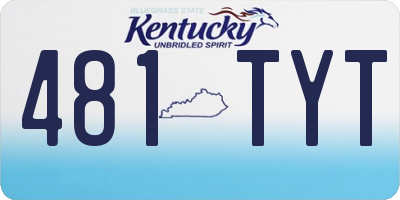 KY license plate 481TYT