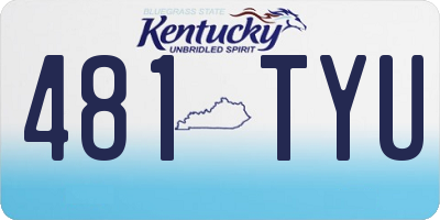 KY license plate 481TYU