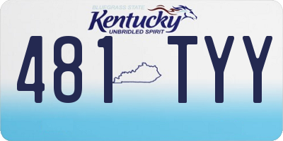 KY license plate 481TYY