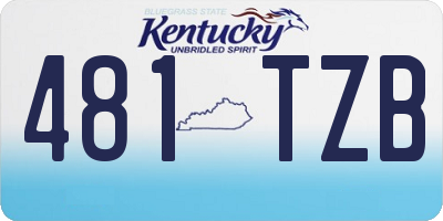 KY license plate 481TZB