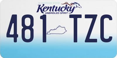 KY license plate 481TZC