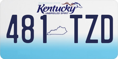 KY license plate 481TZD