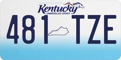KY license plate 481TZE