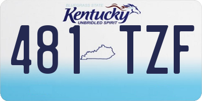 KY license plate 481TZF