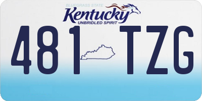 KY license plate 481TZG