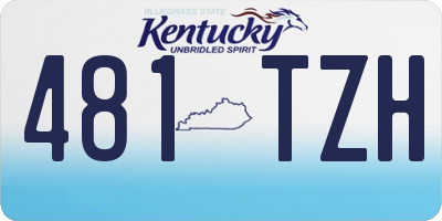 KY license plate 481TZH