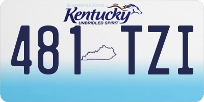 KY license plate 481TZI