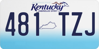 KY license plate 481TZJ