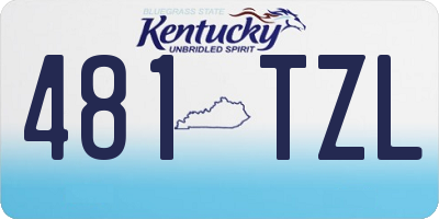 KY license plate 481TZL