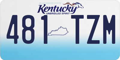 KY license plate 481TZM