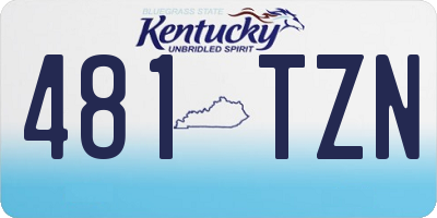 KY license plate 481TZN