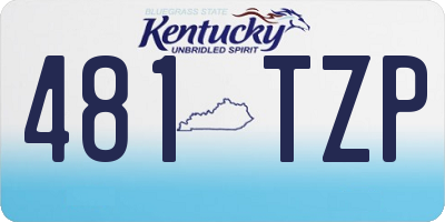 KY license plate 481TZP